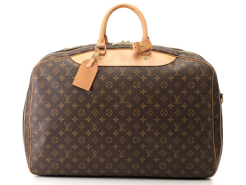 Louis Vuitton Alize de Poche Monogram Travel Bag Brown